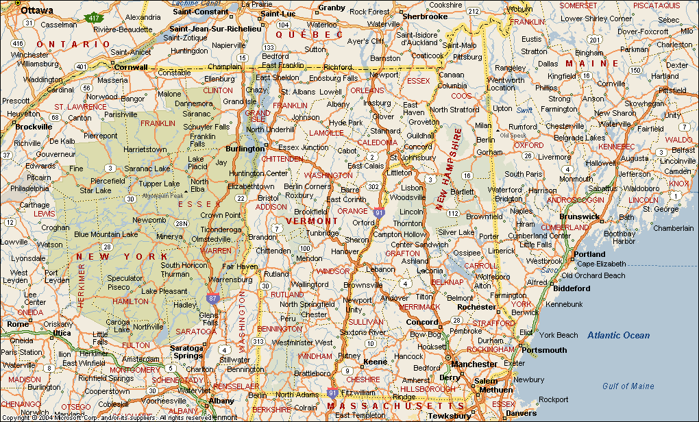 Vermont-map